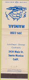 Matchbook Cover - Mainsail Santa Monica CA