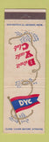 Matchbook Cover - Detroit Yacht Club MI