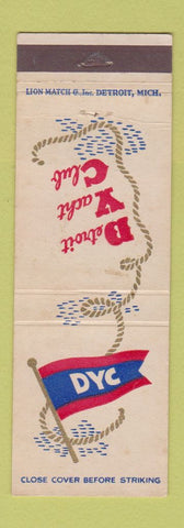Matchbook Cover - Detroit Yacht Club MI