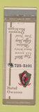 Matchbook Cover - Hotel Owosso MI Indian