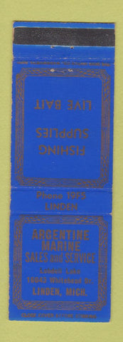 Matchbook Cover - Argentine Marine Sales Linden MI