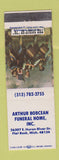 Matchbook Cover - Arthur Bobcean Funeral Home Flat Rock MI