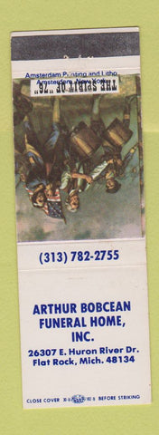 Matchbook Cover - Arthur Bobcean Funeral Home Flat Rock MI