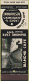 Matchbook Cover - Diamond Cafe Pittsburgh PA