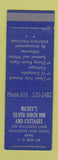 Matchbook Cover - Nickey's Silver Birch Inn Walloon Lake MI
