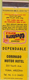 Matchbook Cover - Coronado Motor Hotel Yuma AZ