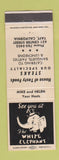 Matchbook Cover - White Elephant Restaurant Taft CA
