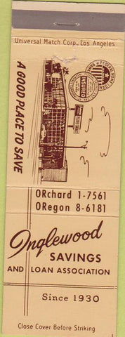 Matchbook Cover - Inglewood Savings Loan CA