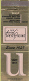 Matchbook Cover - Union Federal Savings Loan Long Beach Gardena CA
