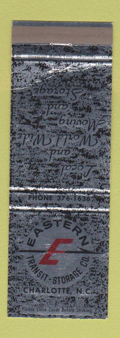 Matchbook Cover - Eastern Transit Trucking Storage Charlotte NC