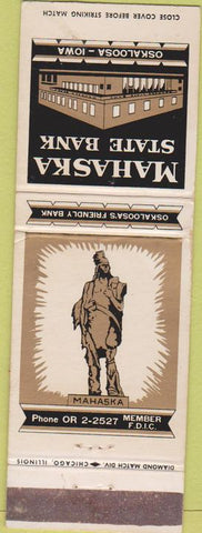 Matchbook Cover - Mahaska State Bank Askaloosa IA
