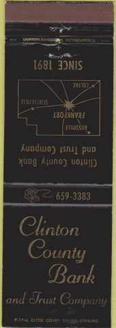 Matchbook Cover - Clinton County Bank Trust Indiana