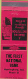 Matchbook Cover - The First National Bank Huntingburg IN