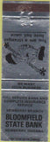 Matchbook Cover - Bloomfield State Bank Newberry IN