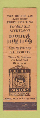 Matchbook Cover - Gulf Hill Restaurant New Bedford MA WEAR