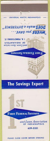 Matchbook Cover - First Federal Savings Bank Indianapolis IN