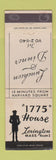 Matchbook Cover - 1775 House Lexington MA WEAR