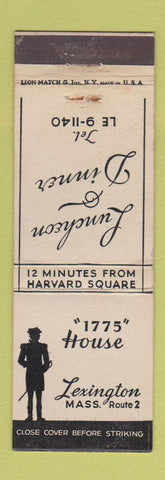 Matchbook Cover - 1775 House Lexington MA
