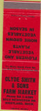 Matchbook Cover - Clyde Smith Sons Farm Market Westland MI red