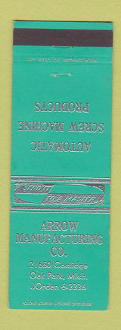 Matchbook Cover - Arrow Manufacturing Oak Park MI