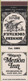 Matchbook Cover - Watson's Merion Inn Cape May NJ