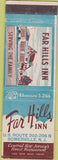 Matchbook Cover - Far Hills Inn Somerville NJ