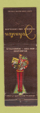 Matchbook Cover - Johnston Candy Chocolate Milwaukee Minneapolis WEAR