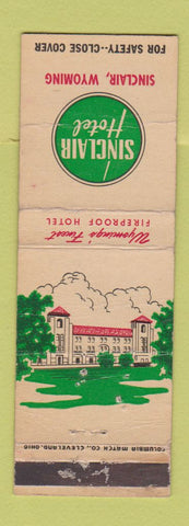 Matchbook Cover - Sinclair Hotel WY WORN oil gas