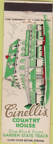 Matchbook Cover - Cinelli's Country House Merchantville NJ WORN