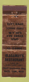 Matchbook Cover - Claramay's Resaturant Hazel Park MI WORN