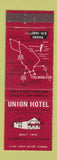 Matchbook Cover - Union Hotel Occidental CA