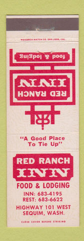 Matchbook Cover - Red Ranch Inn Sequim WA