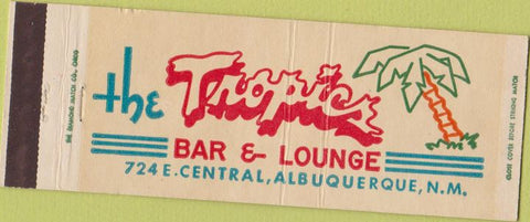 Matchbook Cover - The Tropics Bar Albuquerque NM