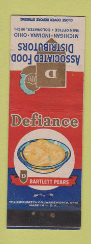 Matchbook Cover - Associated Foods Bartlett Pears Coldwater MI WEAR