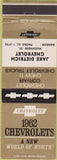 Matchbook Cover - 1962 Chevrolet Bangor PA?