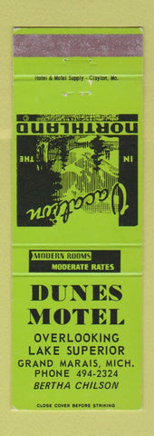 Matchbook Cover - Dunes Motel Grand Marais MI