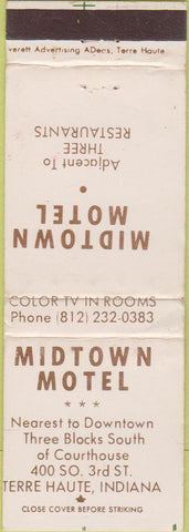 Matchbook Cover - Midway Motel Terre Haute IN