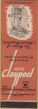 Matchbook Cover - Claypool Hotel Indianapolis IN