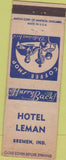 Matchbook Cover - Hotel Leman Bremen IN