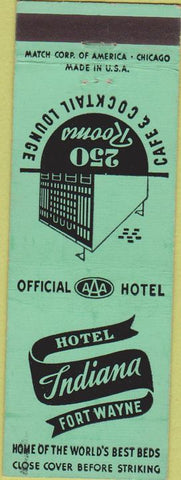 Matchbook Cover - Hotel Indiana Fort Wayne IN