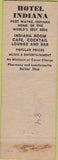 Matchbook Cover - Hotel Indiana Fort Wayne IN