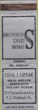Matchbook Cover - Liptak Real Estate Insurance Pittsburgh PA WEAR