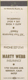 Matchbook Cover - Mary Webb Insurance Berkeley CA