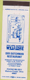 Matchbook Cover - Der Dutchman Restaurant Walnut Creek OH