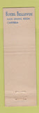 Matchbook Cover - Hotel Bellevue Boston MA