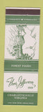 Matchbook Cover - Thomas Jefferson Inn Charlottesville VA