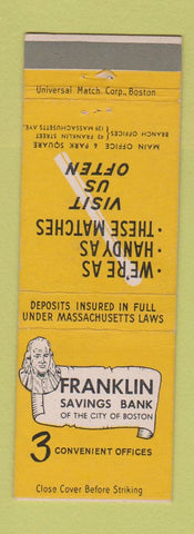 Matchbook Cover - Franklin Savings Bank Boston MA WEAR