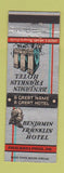 Matchbook Cover - Benjamin Franklin Hotel Philadelphia PA