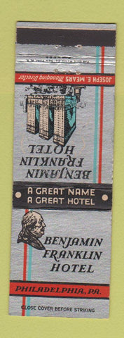 Matchbook Cover - Benjamin Franklin Hotel Philadelphia PA