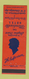 Matchbook Cover - Monticello Hotel Charlottesville VA Thomas Jefferson